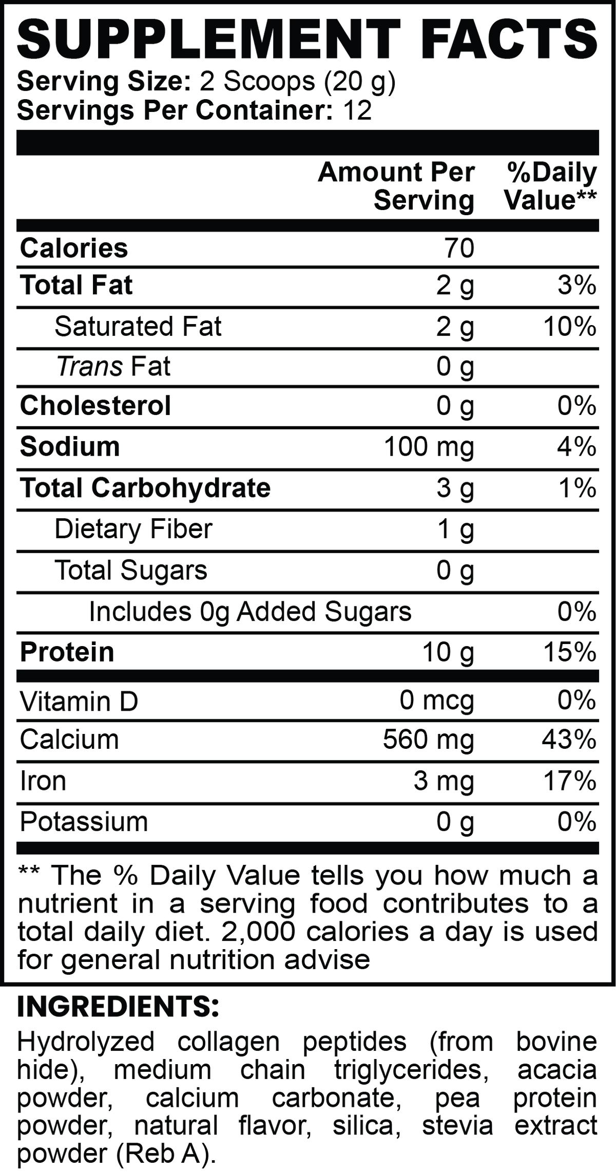 Goiteia Grass-Fed Collagen Creamer (Vanilla) 8.46 Oz (240g)