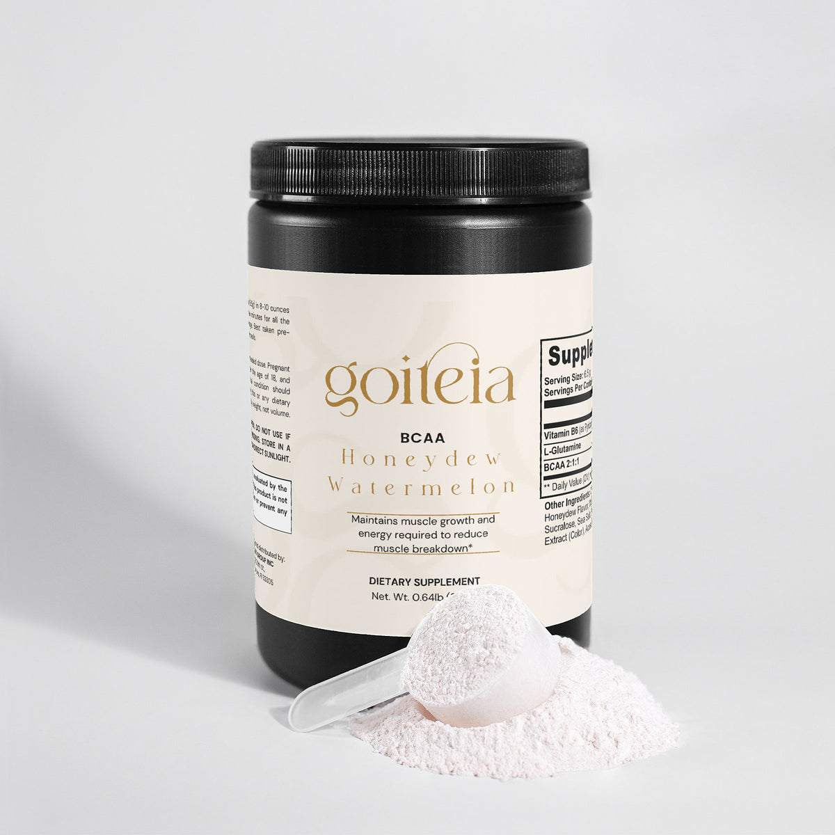 Goiteia BCAA Post Workout Powder (Honeydew/Watermelon) 0.64lb (292g)