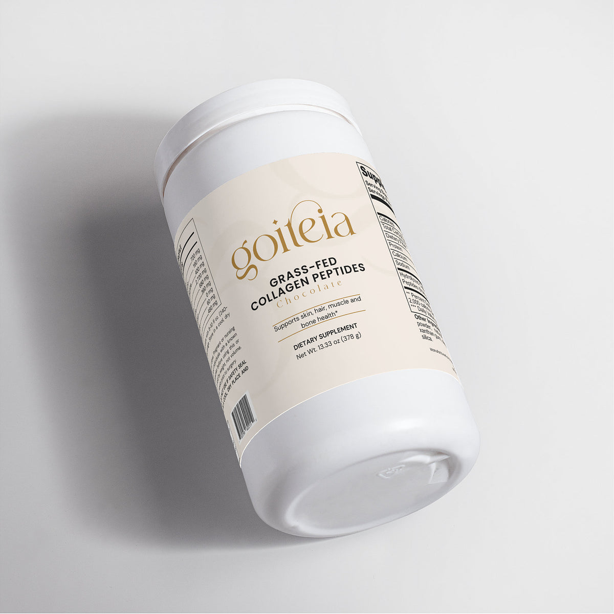 Goiteia Grass-Fed Collagen Peptides Powder (Chocolate) 13.33 Oz (378g)