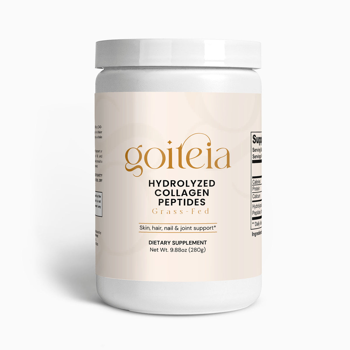 Goiteia Grass-Fed Hydrolyzed Collagen Peptides  9.88 Oz (280g)
