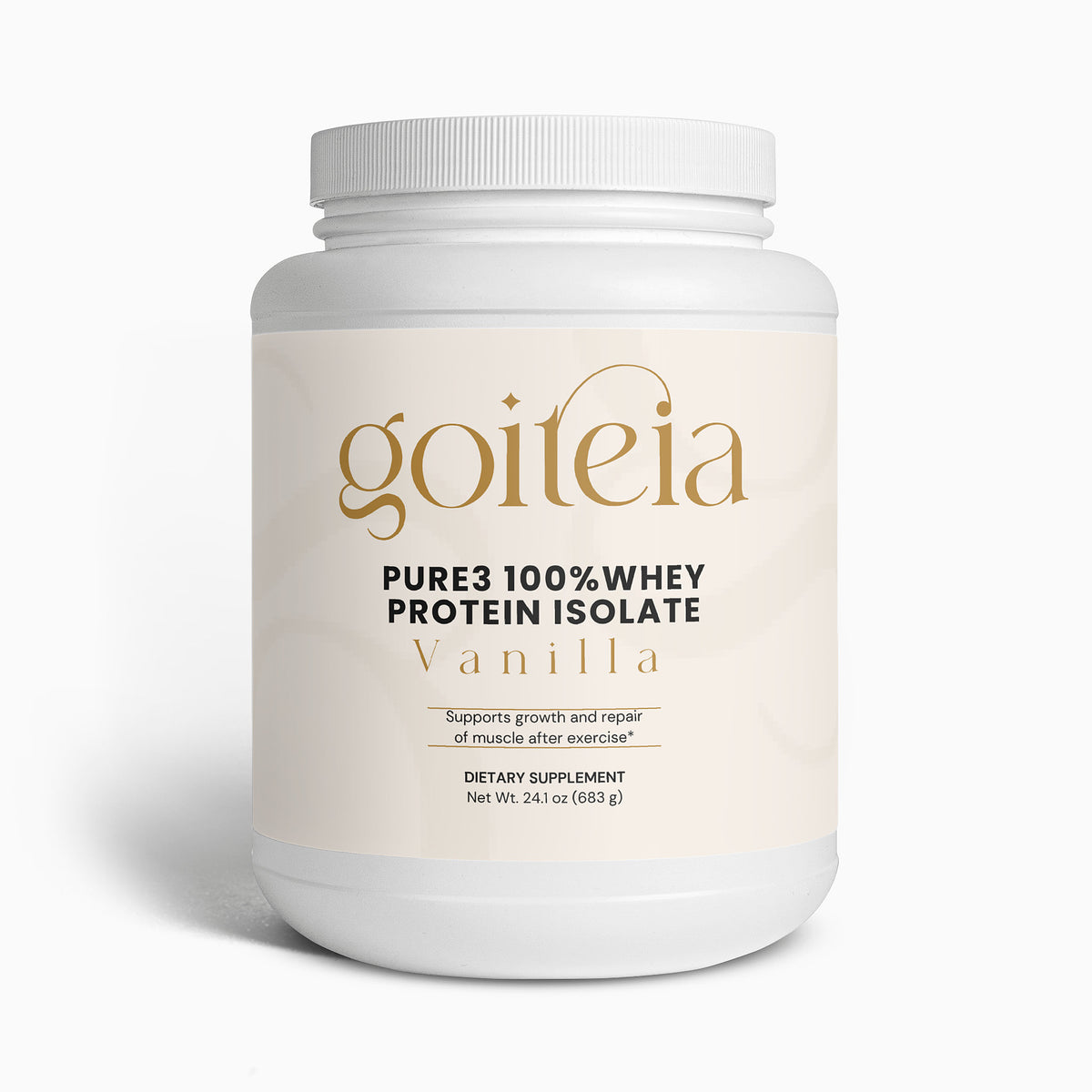 Goiteia Pure3 100% Whey Protein Isolate (Vanilla) 24.1oz (683g)